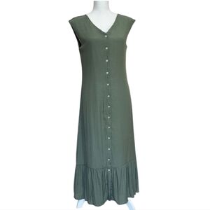 Nanette Nanette Lepore Flounced Hem Sleeveless Midi Dress